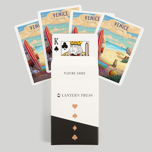 Lantern Press Venice Florida Naipes Poker 52 cartas miniatura 6