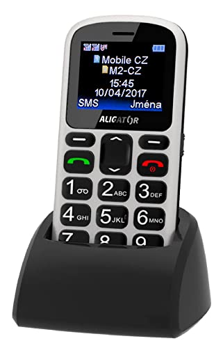 ALIGATOR AZA321WT Seniormobil med SOS-knapp och färgskärm, vit
