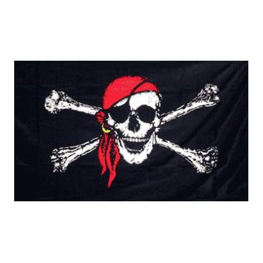 Bandera Pirata con Calavera y Bandana 1.5m x 0.90cm