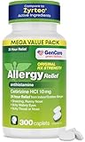 GenCare - Cetirizine HCL 10 mg (300 Caplets) - 24 Hour Allergy Relief Pills - Non Drowsy Generic OTC Allergy Medication - Antihistamine Medicine for Sneezing, Runny Nose & Itchy Eyes - Generic Zyrtc