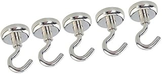 SFTlite Magnetic Hook/ [5 Pack] Powerful Neodymium Magnet Hook - Holds Up To 10 Pound - Neodymium Clamping Super Strong Magnets