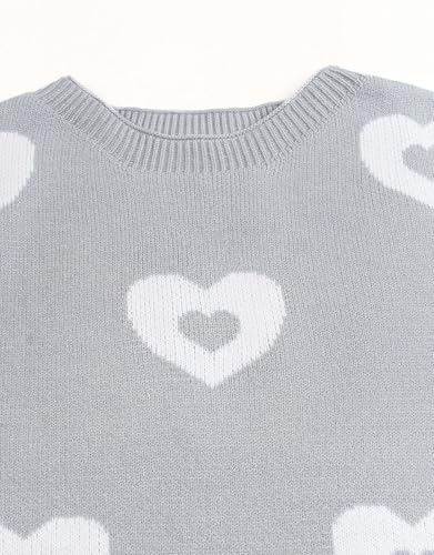 Image of Women's Pullover Sweaters Cute Multi-Hearts Knitted Casual Sweater