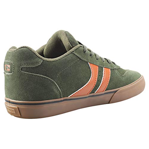 Image of Globe Men's Encore-2 Skateboarding Shoes, Green (Forest Green /Tobacco 19992), 7.5 UK (41 EU)