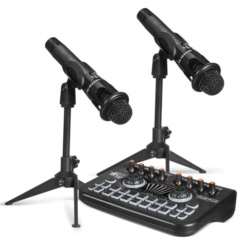 Gatuida Kit de Equipo para Podcast con Micrófono para Podcast Tarjeta de Sonido para Canto y Mezclador de Audio Profesional para Grabar Música Casa y Transmisión Estudio