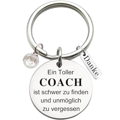 Tecreo Edelstahl Schlüsselanhänger mit Gravur Ein Toller Coach ist schwer...