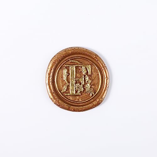 Sceaux de cire artisanaux initiale E bronze pour sceller vos plus beaux messages - 2
