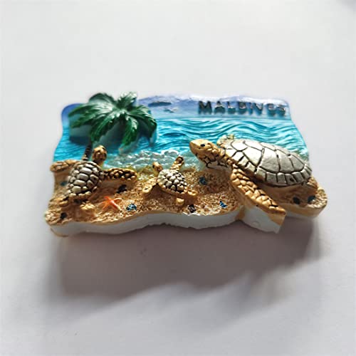 Imán de nevera 3D tortugas Maldivas resina artesanal miniatura 2