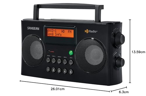 Radio HD Sangean HDR-16 son stéréo et double tuner AM FM - 3