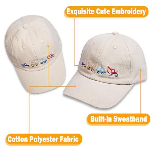 ZGDG Kids Boys Girls Baseball Cap Toddler Embroidery Car Trucker Hat Adjustable Washed Vintage Sun Fishing Hat for 3-8 Years4