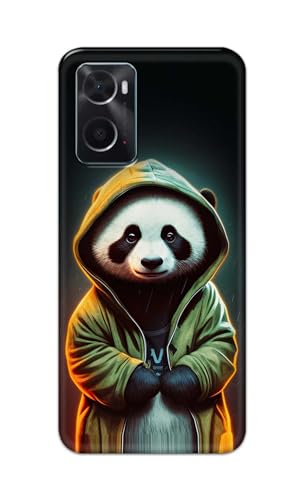 Image of Printed Hard Back Cover Case for Oppo A76 | Oppo A36 | Oppo A96 Back Cover (Cartoon Panda) -1111