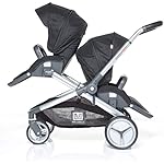 Red Castle - Kinderwagen Evolutwin, 2 Plätze, Schwarz