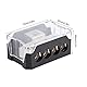 Qiilu 4-Wege-Stromverteilungsblock, Amp-Stromverteilungsblock 1-Wege-4-Wege-Anschlussbox für Car-Audio-Stereo-Amp-Splitter