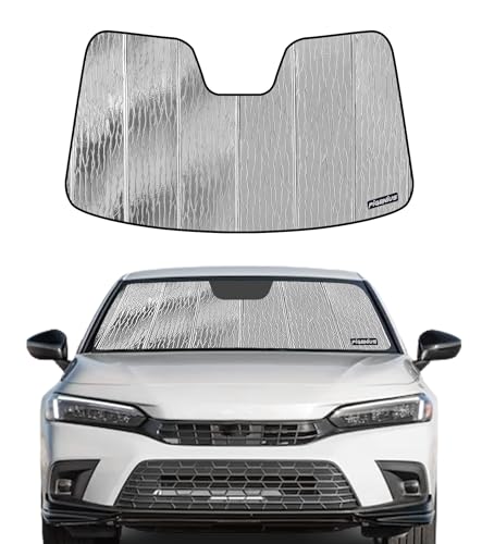 Pigenius Windshield Sunshade for 2022-2026 Honda Civic, Reversible Silver/Black