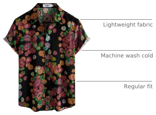 Image of VATPAVE Mens Casual Hawaiian Floral Shirts Short Sleeve Button Down Tropical Shirts Beach Summer Shirts