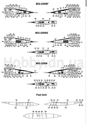 Decals Stencils for MIG-25 1/72 Scale Foxbot 72-038