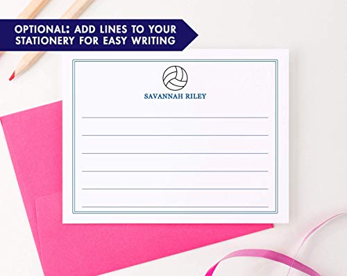 Personalized FLAT Note Cards, Personalized note cards, Stationery, Your Choice of Colors and Quantity - Thumbnail 4