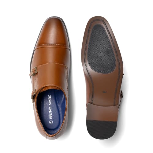 Image of Bruno Marc Men's Dress Loafer Shoes Monk Strap Slip On Loafers