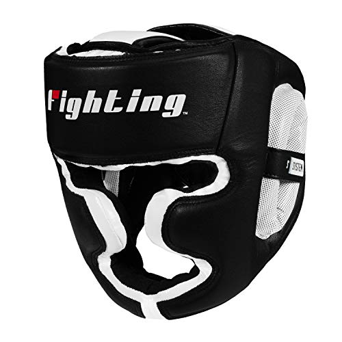 Fighting Sports S2 Gel Full Training Headgear, Black/White, Regular