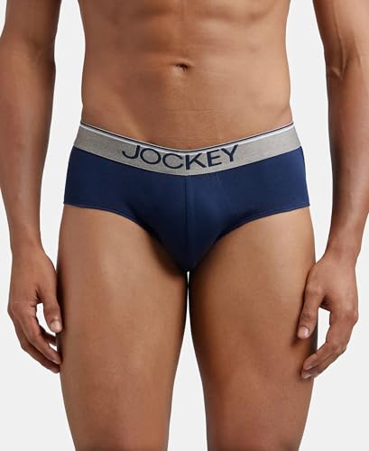 Image of Jockey 8037 Men Super Combed Cotton Solid Brief with Ultrasoft Waistband (Pack of 3)