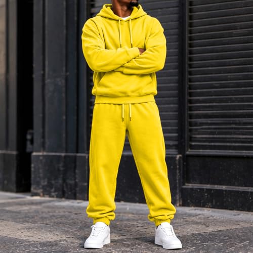 Sweat Suits Men Oversized Jogging Suits Fall Training 2 Piece Outfits - image 5