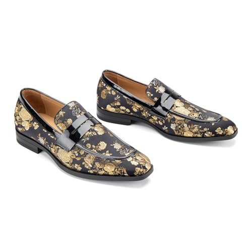 Image of JITAI Mens Velvet Loafers Dress Shoes Loafers for Men Tuxedo Suit Shoes