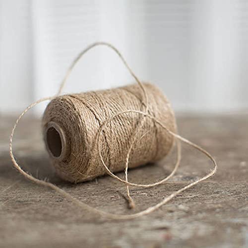 Image of ecofynd 50 Meters Natural Jute Rope | Woven String Wrapping Cord to Use Around The House and Garden | Best Thread Material for Craft Projects, DIY Crafts(2mm)