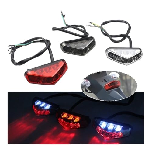 Feu stop LED moto universel 12V à triple éclairage intégré