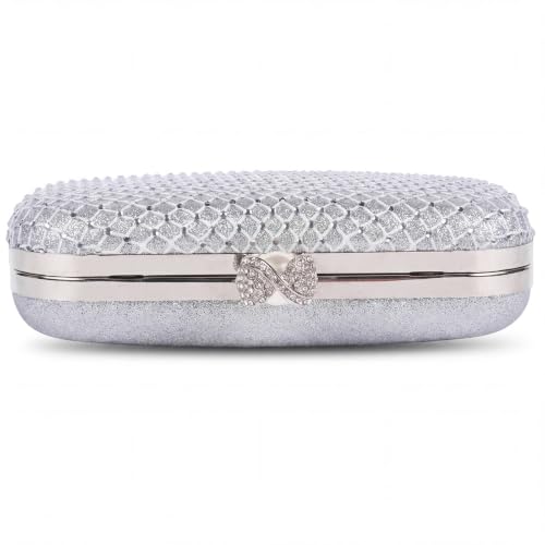 Image of M106 Glitter Clutch Purse For Women Sparkly evening bags Prom Party Handbag Rose Gold