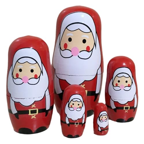 BEAHING Weihnachten Russische Matroschka-Puppen aus Holz,...
