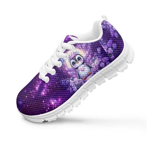 Doojoayie School Tennis Shoes for Girls Running Shoes Animal Pattern Casual Sneakers