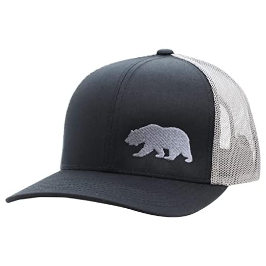 LINDO Trucker Hat - Critter Collection (Bear - Black/Graphite)