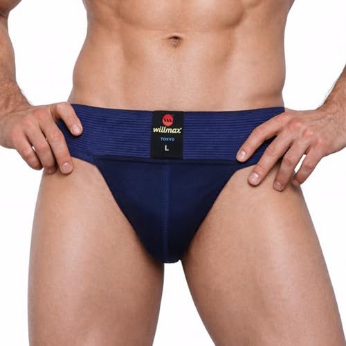 Image of NINQ Men's Athletic Supporter Underwear with Elastic Waistband, Breathable Fabric Gym Support Brief, Comfortable Innerwear for Sports, Workout, Running & Training