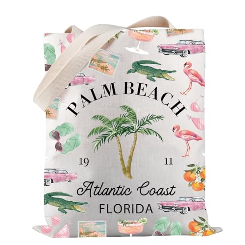 Bolso tote PWHAOO de Palm Beach, Florida — regalo para vacaciones o viaje a Florida, regalo de West Palm Beach miniatura 1