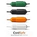 Extension Cord Connection Protector by CordSafe Plus, Weather-Resistant, Fits 18–12 AWG, Helps Keep Plugs Secure, Made in USA (Orange, 3 Pack)