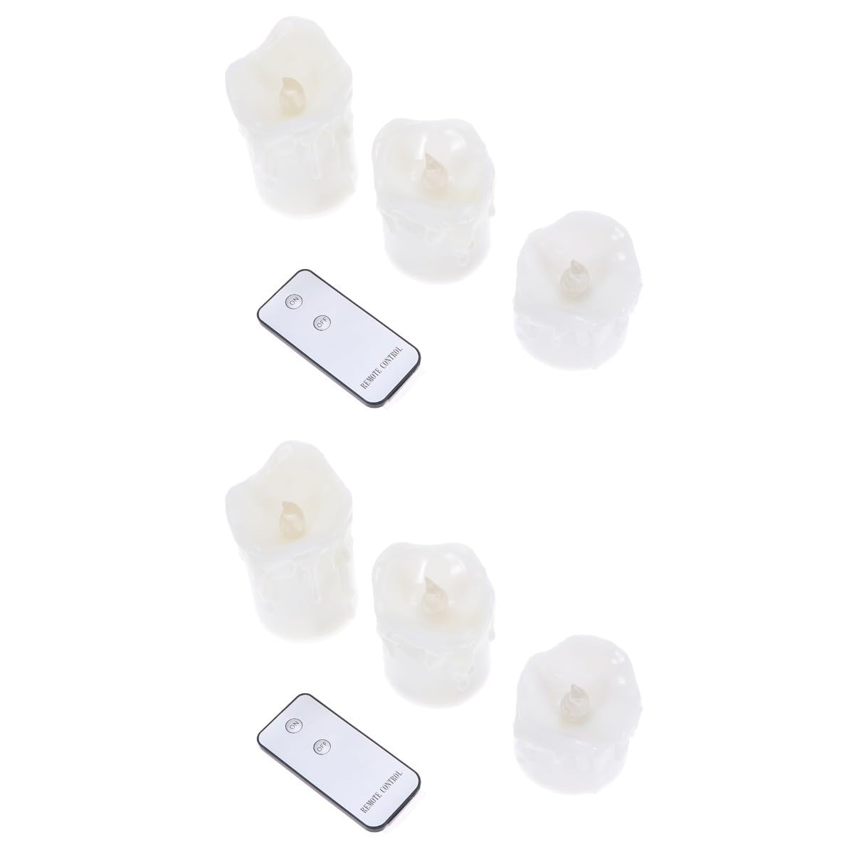 6 Pezzi Candele LED Elettroniche con Telecomando Luci Fiamma Tremolante senza Fiamma Lampade Decorative per Feste e Festival Luce Calda Ambientale senza Batterie