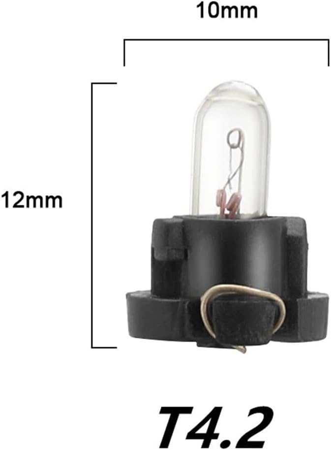 5/10Pcs T3 T4.2 Halogen Bulb Automobile LED Instrument Bulb Car Interior Lights Auto Indicator Lamp 12V(10Pcs T4.2)