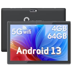 CWOWDEFU Tablet 10 inch, Android 13 Tabletas 4 GB RAM 64 GB ROM,512 GB Extension,5G WiFi Tablet,5MP+8MP Dual Camera,GPS,Learning Tablet,Netflix,Black