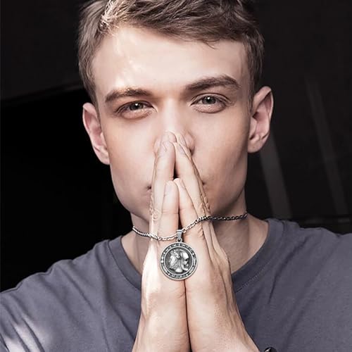 Memento Mori Necklace for Men 925 Sterling Silver Memento Mori Pendant Gothic Skull Pendant Halloween Jewelry Gifts2