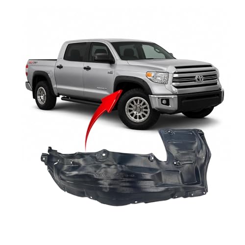 Image of FitParts Compatible with Toyota Tundra 2014-2021 Front Right Fender Liner | Passenger Side, Plastic, Ready to Install, OEM 538750C080, TO1249190