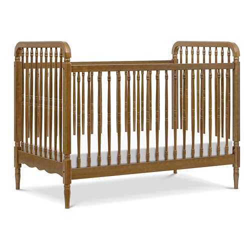 Image of Namesake Liberty 3-in-1 Convertible Spindle Crib with Toddler Bed Conversion Kit in Natural Walnut, Greenguard Gold and FSC® Certified