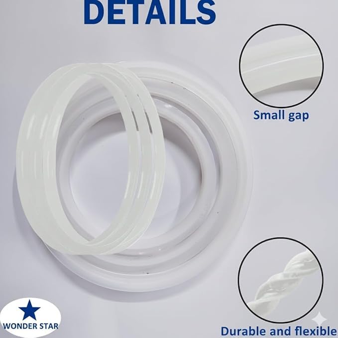 Image of WONDER STAR compatible preethi Silicone Gasket Set, Food-Grade Mixer Grinder Sealing Rings, Pack of 3 Sizes (8.5cm, 11cm, 12.8cm), Compatible with Preethi for Eco Twin, Eco Plus and Blue Leaf Mixers