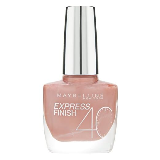 Maybelline New York Make-Up Nailpolish Express Finish Nagellack 405 Pearly Pastel/Ultra schnelltrocknender Farblack in zartem Altrosa, 1 x 10 ml
