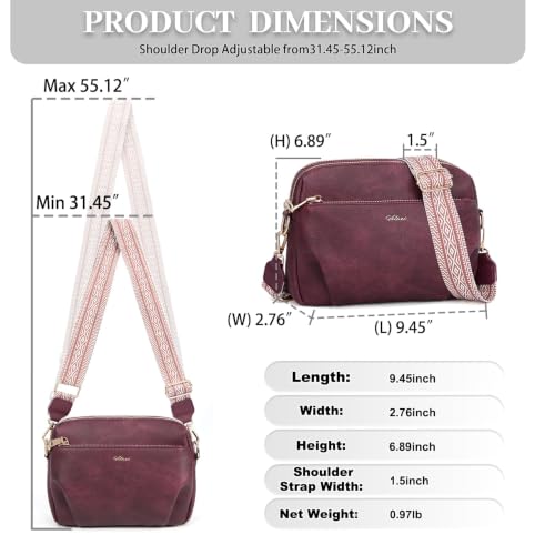 Image of Crossbody Bag for Women Vegan Leather Handbag Purse Anti Theft RFID