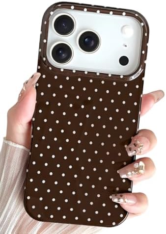 SmoBea Für iPhone 17 Pro Hülle, Polka Dot Pattern Handyhülle,Braun
