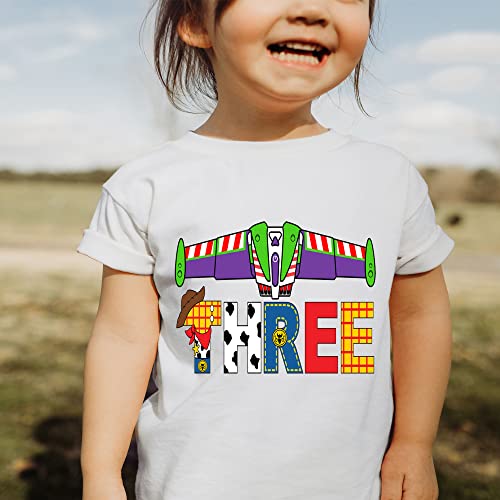 story toy third birthday shirt buzz lightyear birthday outfit story toy three shirt girl boy story toy shirt story toy 3rd birthday shirt (4T)4
