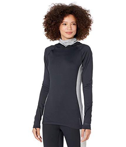 Burton Women's Standard Midweight X Base Layer Long Neck Hoodie, True Black, Small