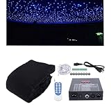 LED Light Star Curtain with Fire Retardant Velvet – DMX & Remote Controlled Backdrop for Wedding, Photography, DJ Party, Theater, Bar or Event Decorations – Pl-UG & Play Setup(Blue+White,4x4m)