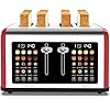 Amazon.com: 4 Slice Toaster Touch Screen, Stainless Steel Toasters ...