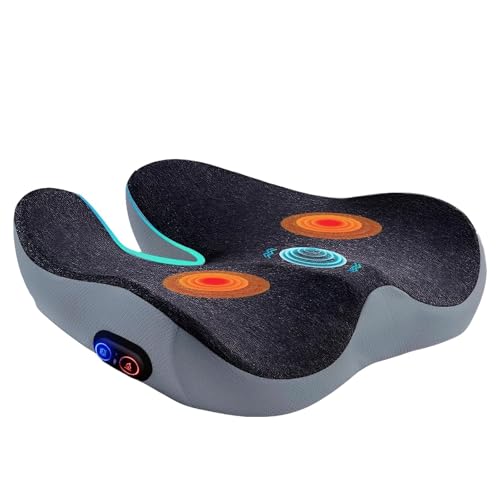 JEEDUBLOM Ergonomic Massage Chair Cushions -2025New Massaging Heating Pad, Massager