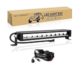 SKYWORLD 12 Inch 30W LED Light Bar with DT Connector, 3000Lumens Spot Beam Driving Light Single Row Led Light Bars for Trucks SUV Boat ATV UTV Off Road Light,12/24V,with Wire